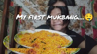 2x spicy samyang fire noodles mukbang This is my first mukbang spicy noodles nepali 🤤🙏 [upl. by Hahsi]