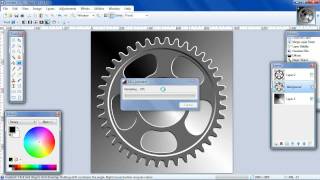 PaintNET tutorial make a Gear tamplate Part3 [upl. by Groot]