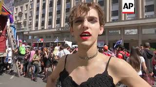 Thousands participate in Buenos Aires pride parade [upl. by Alamat437]