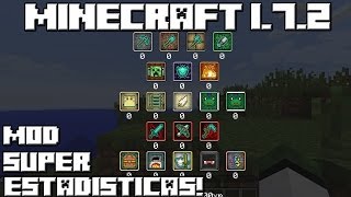 Minecraft 172 MOD SUPER ESTADISTICAS [upl. by Perce]