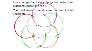 Use a Compass and Straightedge to Construct an Inscribed Square in a Circle [upl. by Yup267]