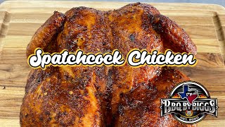 Smoked Spatchcock Chicken  Easy Foolproof smoked chicken every time [upl. by Enomys]