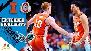 HIGHLIGHTS Illinois vs Ohio State  Big Ten Mens Basketball  1302023  NBC Sports [upl. by Thin]