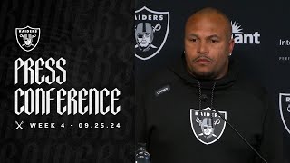 Coach Pierce ‘It’s a New Week Another Opportunity’  Raiders  NFL [upl. by Schalles]