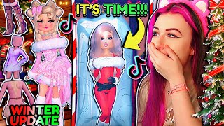 VIRAL CHRISTMAS Tiktoks to Get EXCITED For the WINTER UPDATE In DRESS TO IMPRESS ROBLOX Reaction [upl. by Sirap748]