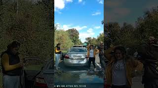 Watch the scammer’s reaction when he sees the dashcam [upl. by Ynohtnaeoj]