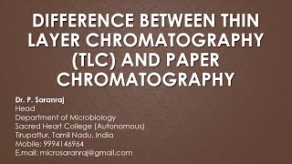 Difference Between Thin Layer Chromatography TLC and Paper Chromatography [upl. by Ocana]