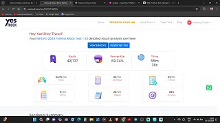 YesMock IBPS PO 2024 Prelims Mock Test  23 Percentile6934 [upl. by Annairdna]