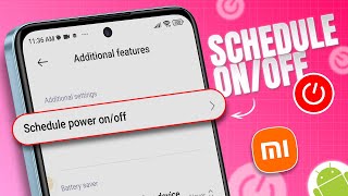 How to Schedule Power OnOff Times on XIAOMI  How To turn on Turn off Xiaomi [upl. by Damali]