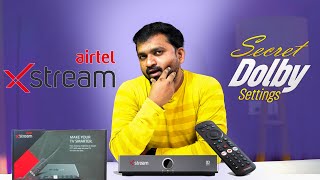 Airtel DTH Xtreame 4K Box Secret Dolby Settings in Telugu [upl. by Ardnauq495]