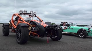 Ariel Atom 35 vs Ariel Nomad vs BAC Mono vs Caterham 620S  Top Gear [upl. by Norvan744]