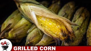 Corn On The Cob On The Grill  With Husks [upl. by Llenwad855]