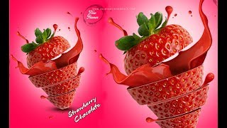 Photoshop  Poster Design Strawberry Flavor  Ju Joy Design Bangla [upl. by Soluk]