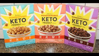 Wonderworks KETO Friendly Cereal Peanut Butter Cinnamon amp Chocolate Review [upl. by Aitnauq]