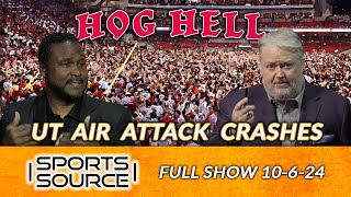 HOG HELL UT AIR ATTACK CRASHES  THE SPORTS SOURCE FULL SHOW 10624 [upl. by Etnod]