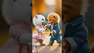 Love grows though fights 🐈❤️ cat cute kitten [upl. by Sosthenna]