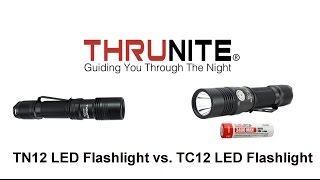 ThruNite TC12 vs ThruNite TN12 1000 Lumen  Every Day Carry Flashlights [upl. by Elleret577]