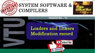 Loaders and linkers Modification record [upl. by Anreval]