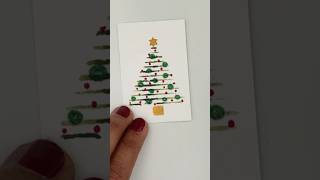 Easy Christmas Tree Art with Glitter and Shelf Liner  Festive Holiday Painting christmasdecorating [upl. by Norine]