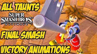 SORA Taunts Final Smash Victory Poses  Super Smash Bros Ultimate [upl. by Warren]