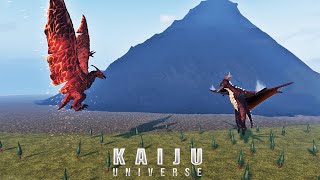 Titanus Rodan vs Heisei Rodan Battle  Kaiju Universe Roblox [upl. by Eerehs]