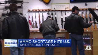 Behind the US ammo shortage as gun sales hit new records [upl. by Paehpos]