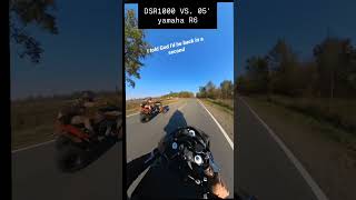 DSR1000 VS yamaha R6 dragracing bikelife yamahar1 yamahar6 wheelie fyp [upl. by Mccomb959]