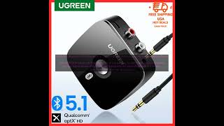 32777804376 UGREEN Bluetooth RCA Receiver 5 1 aptX HD 3 5mm Jack Aux Wireless Adap [upl. by Tades295]