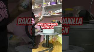 Bakery style vanilla cake design  new cake design [upl. by Dnomsed]