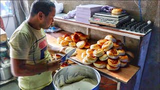 Irani Cafes Famous Maska Bun  Fastest Making of 1000 Muska Bun  Amazing Indian street Food skill [upl. by Yneffit]