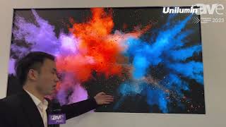 ISE 2023 Unilumin Group Reveals Its UMicro 04mm 4K dvLED Display with COB Technology [upl. by Maire]