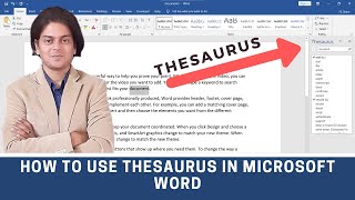 thesaurus in ms word  thesaurus in word  thesaurus  synonyms [upl. by Ahseit]