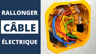 COMMENT RALLONGER UN CÂBLE ÉLECTRIQUE DEPUIS UNE BOITE DE DÉRIVATION [upl. by Ahsyek780]