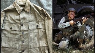 WW2 American Combat Uniforms The HBT Field Jacket [upl. by Ovida]