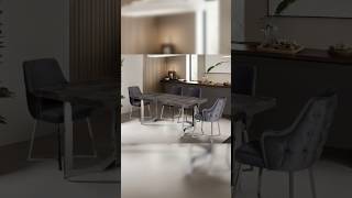 Unique dining table chair  Luxury dining experience diningroomfurniture homedecor shorts [upl. by Alehs]