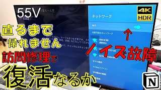 初めての訪問修理で直せるのか！？4Kテレビのノイズ故障にチャレンジしてみた【ジャンク】【BRAVIA】【Notion】 [upl. by Missak]