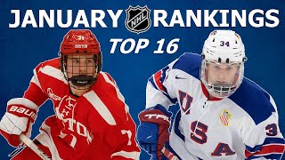 2024 NHL DRAFT RANKINGS  January Top 16 [upl. by Legnaros]