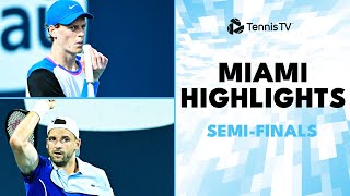 Dimitrov vs Zverev Sinner Faces Medvedev  Miami 2024 SemiFinals Highlights [upl. by Ailgna]