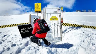 Skipiste wie Militärbereich ⚠️ Gefährlichste SkiAbfahrt Kanadas Delirium Dive [upl. by Nitsir]