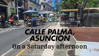 Street fair along a pedestrianized Calle Palma Asuncion [upl. by Lola]