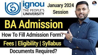 Ignou BA Admission 2024  Ignou Admission 2024 January  Ignou BA Admission Process  Ignou BA 2024 [upl. by Harbard]