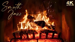 Crackling Fireplace amp Jazz Music Ambience  Romantic Smooth Jazz Fireplace Ambience [upl. by Johns73]