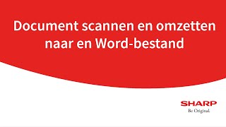 MFP  Gescand document omzetten naar Wordbestand  Instructie [upl. by Ynaffital]