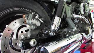 LA Choppers Harley Dyna Rear Lowering Kit Installation  GetLoweredcom [upl. by Waki569]