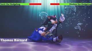 Sonic the Hedgehog vs Shadow the Hedgehog with healthbars 24 [upl. by Gibbie353]