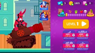 Bowmasters New Character Devil Gameplay [upl. by Annaul]