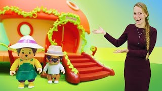 Видео для малышей Видео с игрушками Обезьянки Monchhichi и домик [upl. by Manuela]