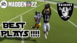 BEST PLAYS TO RUN ONLINE IN MADDEN 22 LV RAIDERS PLAYBOOK [upl. by Lokcin]