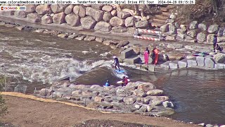 Salida CO Lower Wave Arkansas River Zoom From Tenderfoot Mt April 28 2024 [upl. by Nivle911]