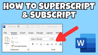 How to Superscript and Subscript in Microsoft Word [upl. by Laenahtan]